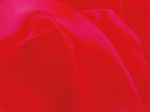 CRYSTAL ORGANZA FLUORESCENT RED