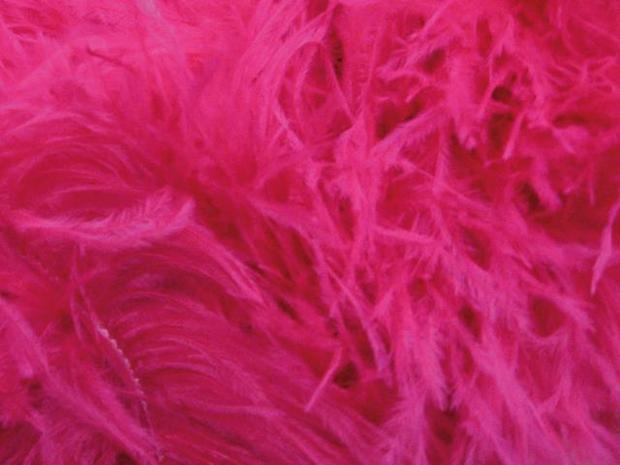 OSTRICH FEATHER FRINGE ELECTRIC PINK