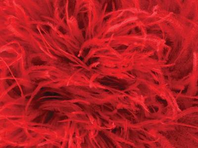 OSTRICH FEATHER FRINGE RED